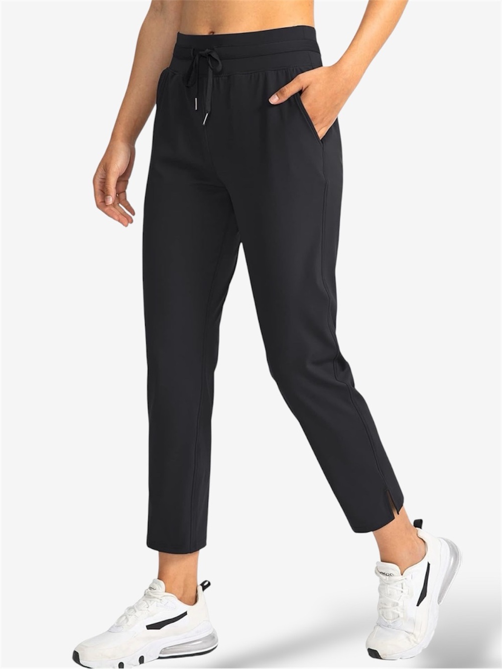Soothfeel Black High Rise Stretch 7/8 Joggers Athleisure Size 2X